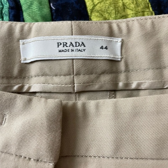 PRADA beige l dress pants IT 44 (Med) check measurements EUC - Picture 5 of 8